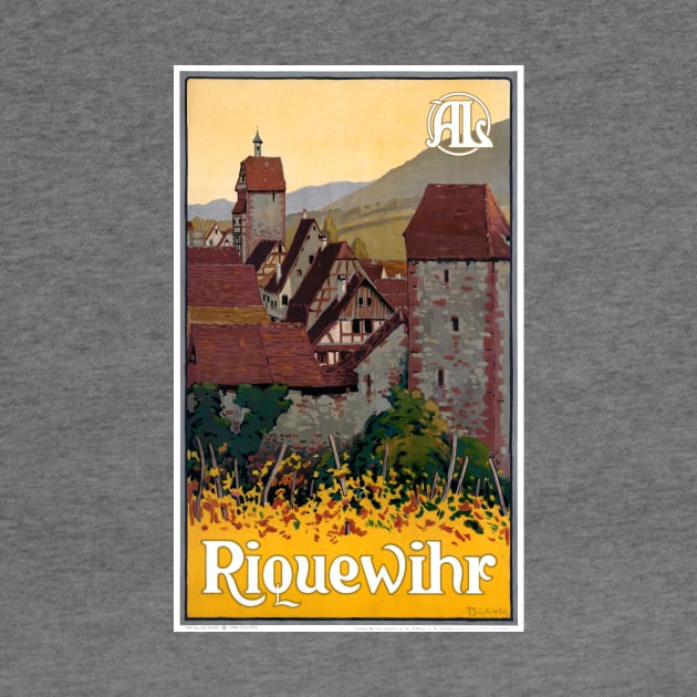 Vintage Travel Poster France Riquewihr by vintagetreasure